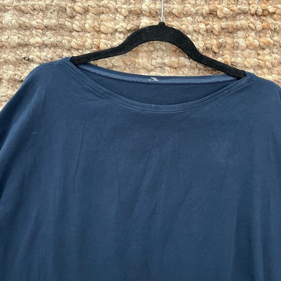 Lululemon Back In Action Long Sleeve True Navy Pima Cotton Oversized Top EUC - Picture 6 of 6